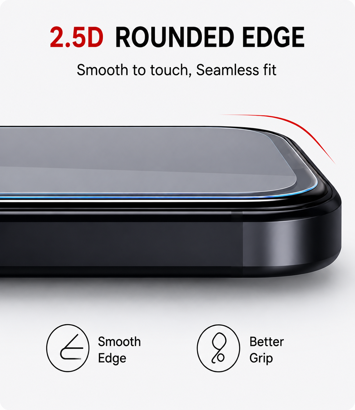 iPhone 16 Tempered Glass Edge to Edge Bubble Free