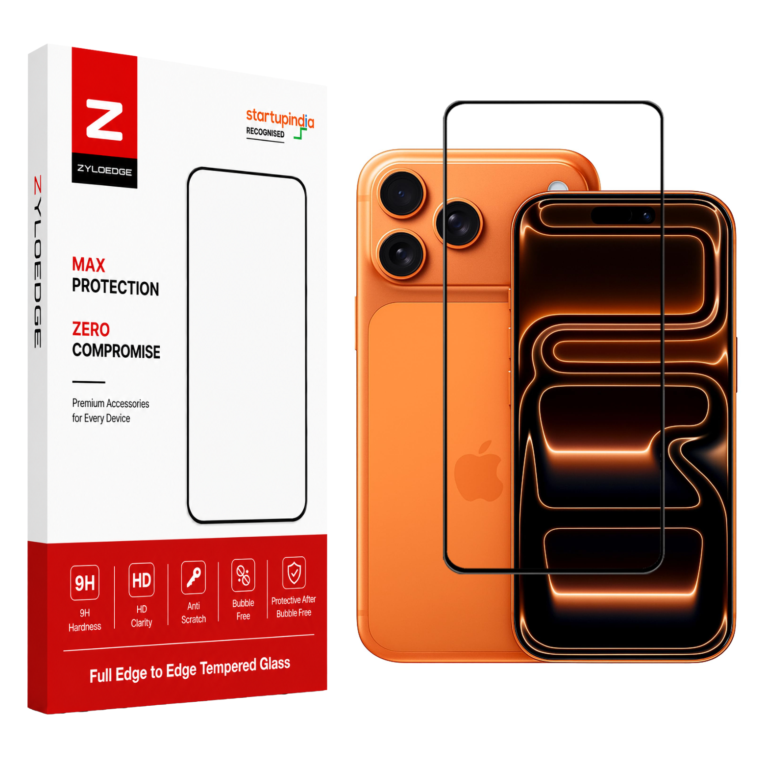iPhone 17 Pro Max Tempered Glass Bubble Free